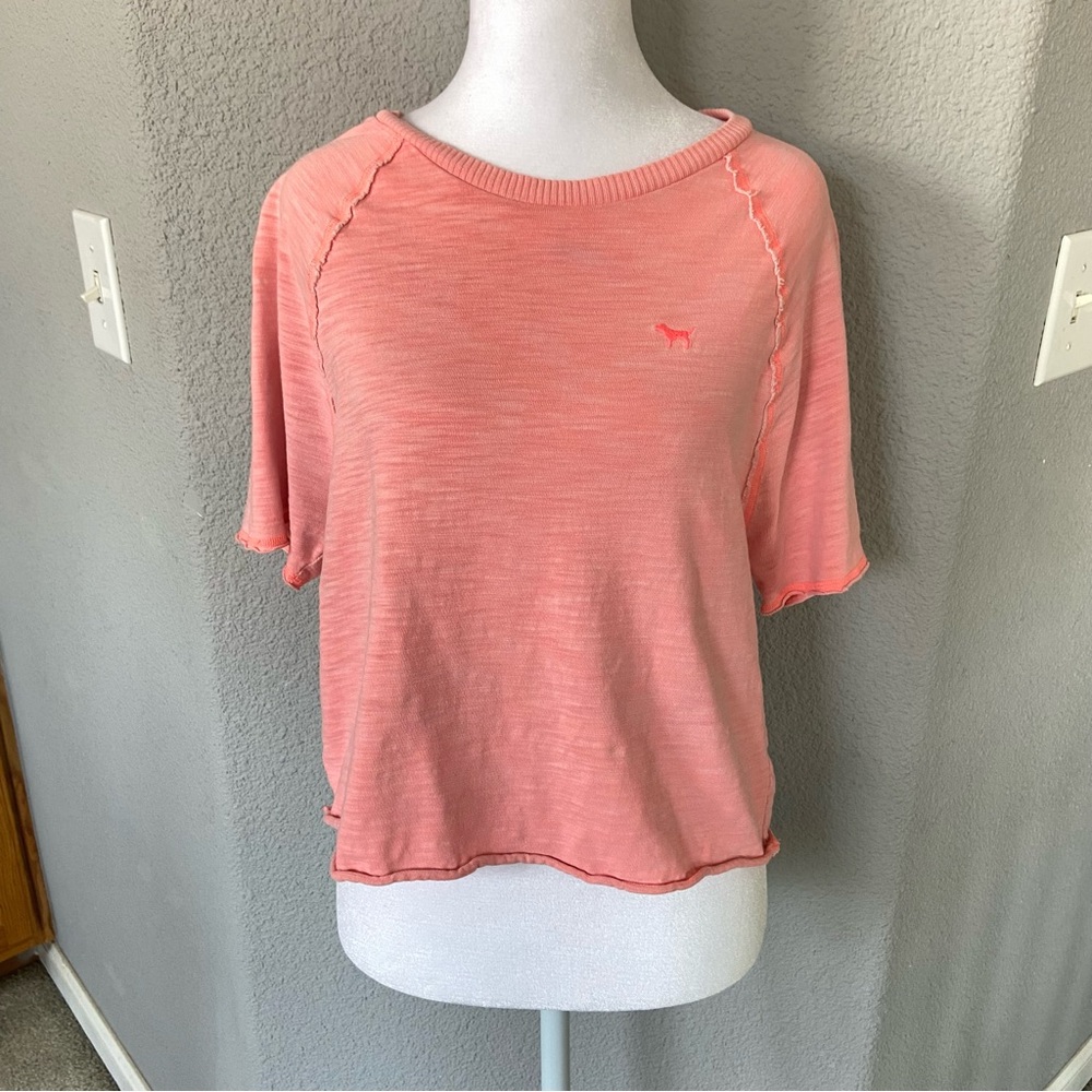 PINK Victoria's Secret Coral Short Sleeve Tee